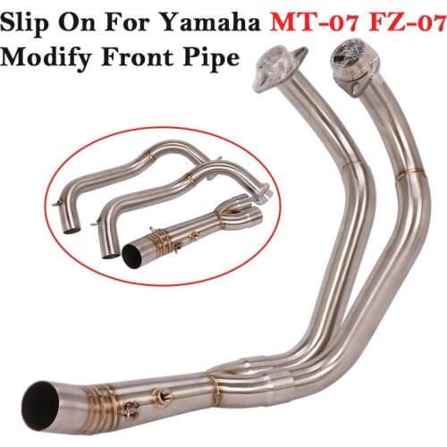 Slip On For Yamaha MT07 MT-07 FZ-07 Motorcycle Connection 51mm Yoshimura Exhaust Pipe Escape Stainless Steel Front Mid Link Pipe