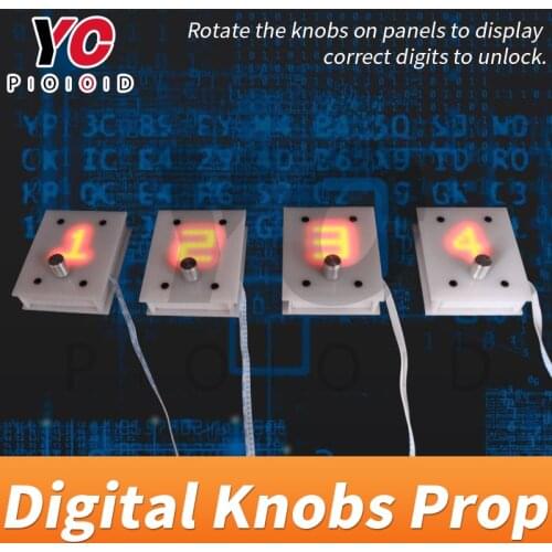YOPOOD Digital Knobs Prop escape room game rotate the metal knob in right numbers to unlock chamber supplier