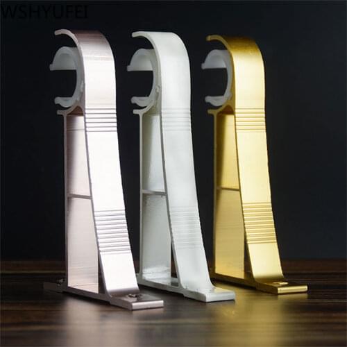 WSHYUFEI Window Parts Roman Rod Aluminium Alloy Thicken Holder Curtain Rod Accessories Universally Top Mounting Side-install
