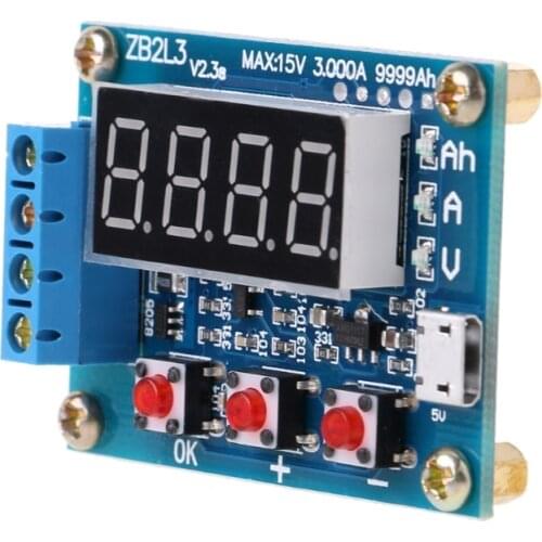 ZB2L3 Li-ion Lithium Lead-acid Battery Capacity Meter Discharge Tester Analyzer L4MB