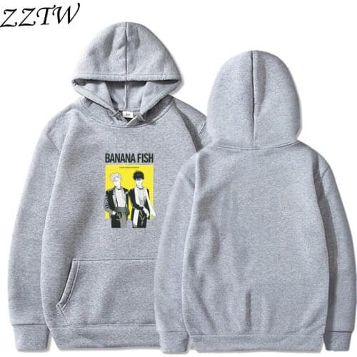 Anime BANANA FISH 2 Women Hooded 2021 New Fashion Tracksuit Hoody Autumn Winter Warm Fleece Loose Oversized Sweatshirts
