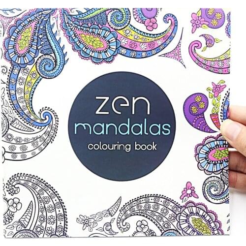 1PC 24 Pages Mandalas Flower Coloring Book For Children Adult Relieve Stress Kill Time Graffiti Painting Drawing Art Book