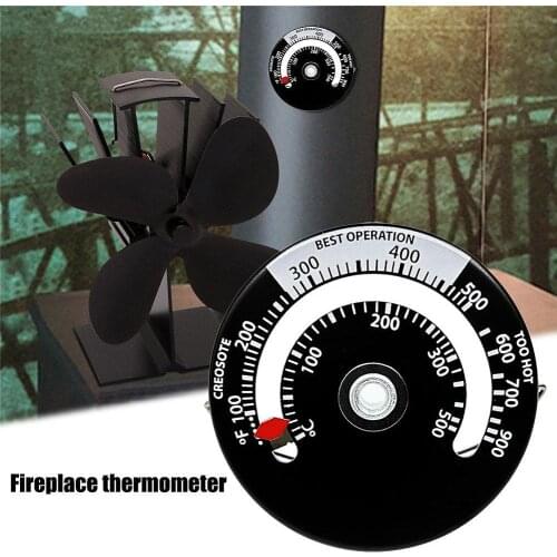1PC Magnetic Wood Stove Thermometer Fireplace Fan Stove Thermometer Monitoring Home Fireplace Accessories Barbecue Oven Tools