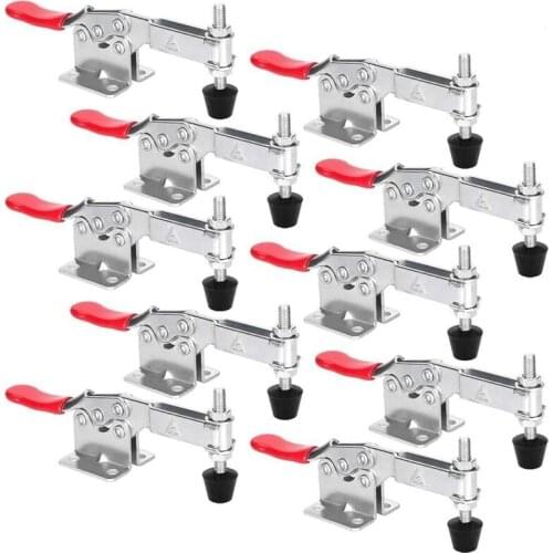10 Pcs Hand Tool Toggle Clamp 201-B Antislip Red Horizontal Clamp Switch Clamp Quick Release Tool CNIM Hot