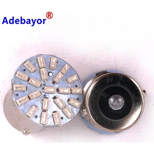 100pcs 1156 BAY15S P21W 3014 22 SMD Car Led Turn Parking Signal Lights Brake Tail Lamps Auto Rear Reverse Bulbs DC 24V
