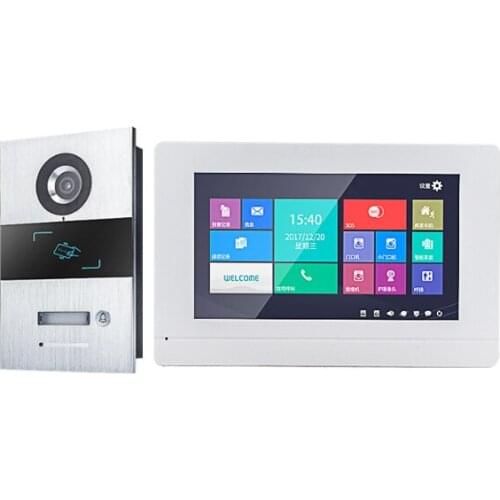 2020 New Arrival Home Security Audio Intercom Video Door Phone,Digital TCP/IP 7 Inch Video Doorbell for Villa 1monitor+1camera