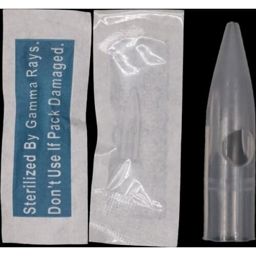 30Pcs Transparent Mosaic Needles Caps 1R/2R-3R/5R-7R/Flat Tattoo Needle Tips For Dragon/Mosaic/Merlin Permanent Tattoo Machine