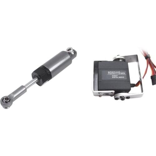 4Pcs Alloy Shock Absorber For WPL 1:16 Henglong C-14 C-24 & 1X RDS3115MG 15KG Gear For Robot Servo(270 Degree)