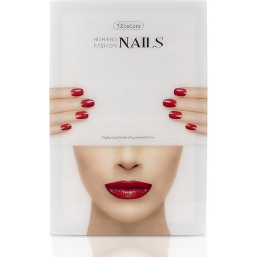 72 Colors Acrylic Color Nail Polish Display Board Gel Showing Book Design Polish Colors Chart Painting Manicure Dedicated 72