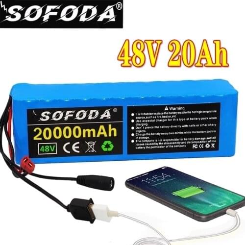 48v 20Ah 13s3p High Power 18650 Electric Motorcycle Battery Vehicle Electric Battery 48 v BMS Protection with USB Plug