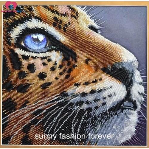 Accurate printing beads embroidery Leopard animal Full beadwork home decor crafts needlework craft home decoration new