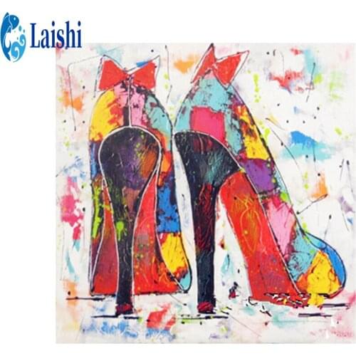 Diy Diamond Painting High heel Art Full Round drill Diamond embroidery Diamond Picture Wholesale Mosaic Home Wall Decoration