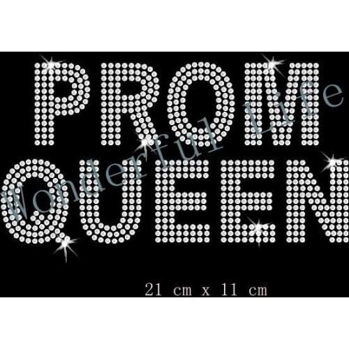 Free Shipping Prom Queen Crystal Motif Transfer