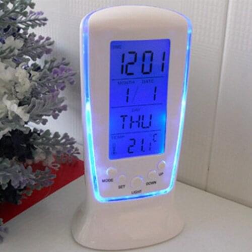 LED Large Display With Calendar For Home Office Travel Table Clock Snooze Electronic Kids Clock LED Desktop Digital Clocks