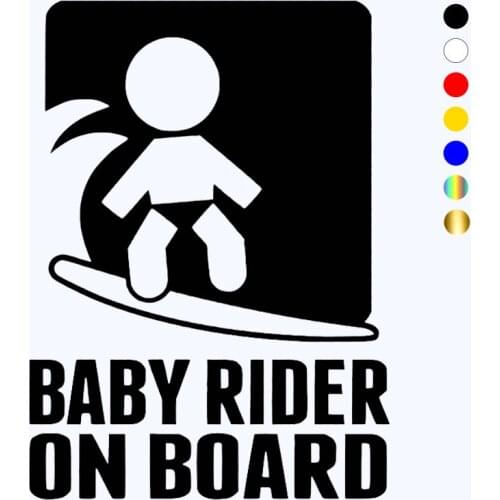 CK3345# Various Colors Baby surfer on board vinyl car sticker waterproof cool waterproof removable decal car auto stickers
