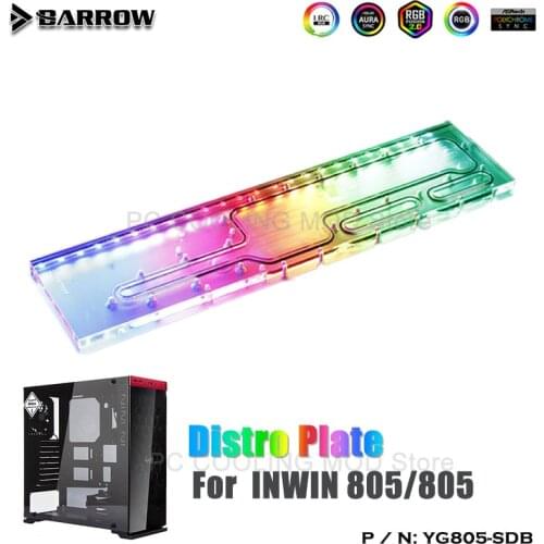 Barrow Distro plate for IN WIN 805/805 Dynamic Chassis, Waterway Board Deflector Water Cooling 12V/5V MB SYNC YG805-SDB