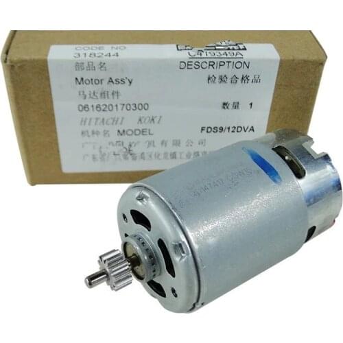 DC 12V 9.6V Motor 12 teeth Genuine Parts 318244 for HITACHI DS12DVF3 FDS12DVA FDS9DVA DS9DVF3 DS12DVFA RS-550VC-8022 Motor