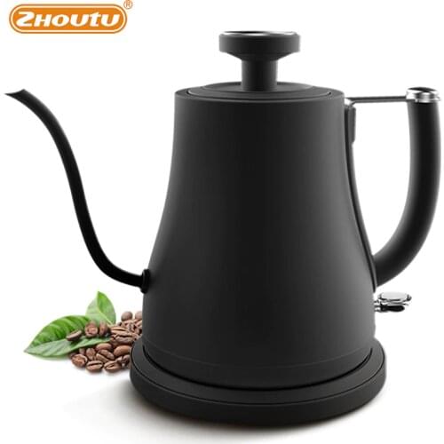 Zhoutu Electric coffee maker、 1000WCoffee Pot Food Grade Stainless electric kettle ,800ml Swan Neck Hand punch coffee pot 220V