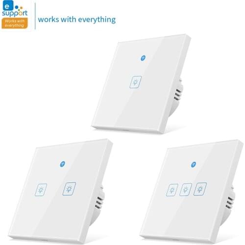 Ewelink Radar Wifi Switch 1/2/3 Gang Wall Light Switch Smart Wifi Panel Wireless Remote Touch/Voice Control Google Home
