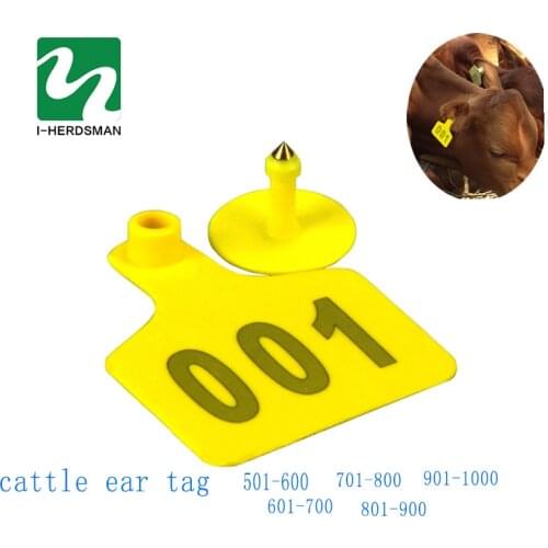 Farm Animal Identification Card Cow Cattle TPU501-1000 Ear Tag Signs With Word Dairy Cattle Ear Tags Typing Copper Head Earrings