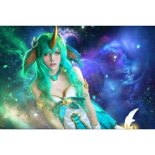 Customized Game Cosplay LOL Star Guardian Magic girl Luminosity Soraka Cosplay Costume Women Dresses Available Christmas Dress