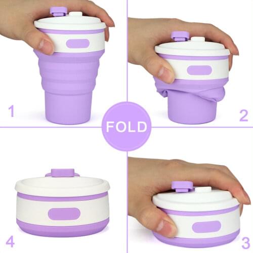 350ml Coffee Mugs Travel Collapsible Silicone Cup Folding Water Cups BPA FREE Food Grade Drinking Ware Mug Tea Coffee Cups