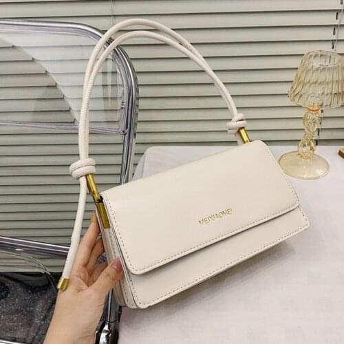 Leather Casual Underarm bags for women 2021 new luxury simple handbags female tote bag with short handle small over the shoulder