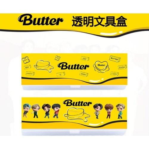 KPOP Bangtan Boys New Album Butter Same Logo Cartoon Stationery Case Pencil Case Pencil Case Pencil Case Peripheral