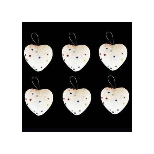Leva House Leva christmas Ornament Heart 6'lı christmas decorations рождественские украшения