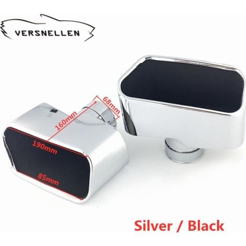 2pcs Top Quality 304 Stainless Steel Exhaust Tip Tail Pipe Square End For BMW 5 Series F10 Muffler System Car Styling 68mm Inlet