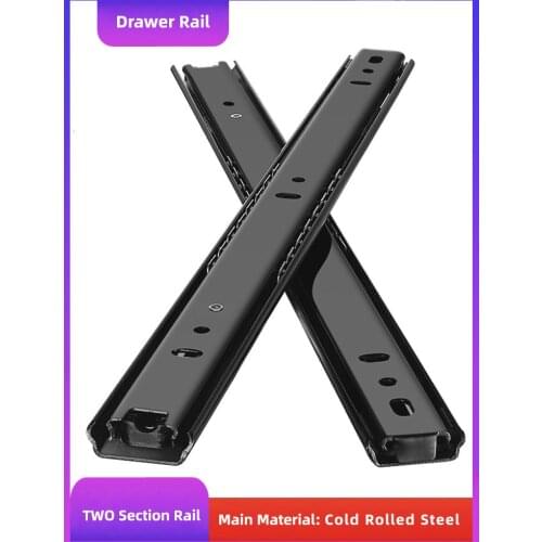 Stainless Steel Drawer Slides Close Drawer Track Rail Sliding Two or Three Section Cabinet Slides Furniture Hardware