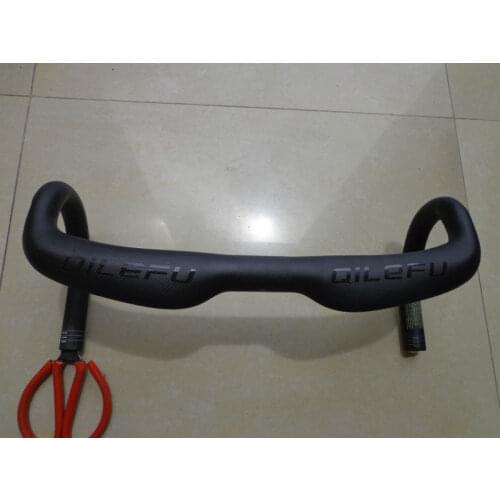 Newest QILEFU road UD 3K full carbon fiber bike handlebar carbon bicycle handlebar road light parts 31.8*400/420/440mm Free Ship