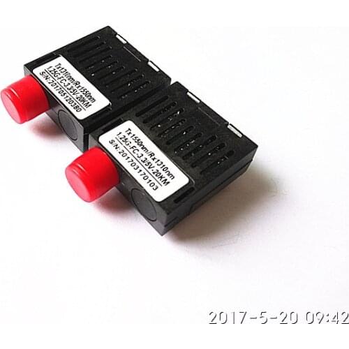 1.25G Single Fiber BIDI 1x9 Optical Transceiver 20KM 1310/1550nm 3.3/5V FC 1250M 1X9 BiDI Optical Transceiver