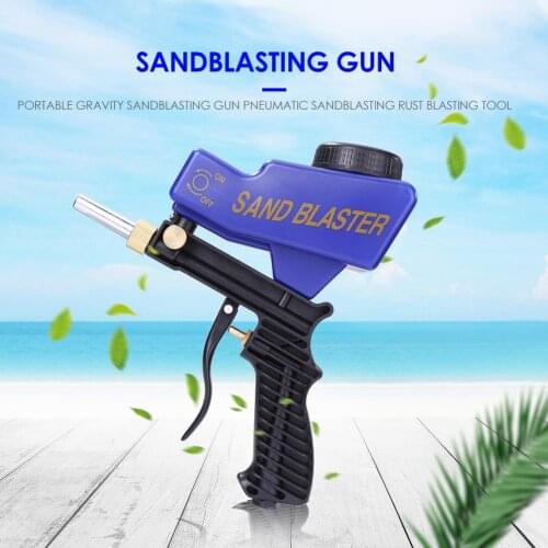 Portable Gravity Sandblasting Gun Pneumatic Sandblasting Rust Blasting Tool Sand Gravity Sandblasting Gun Mini Air Tool