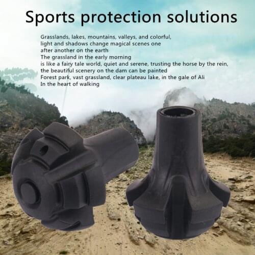 Snow sports trekking pole rubber camping hiking protector climbing replacement trekking pole outdoor pointed hat cane cane