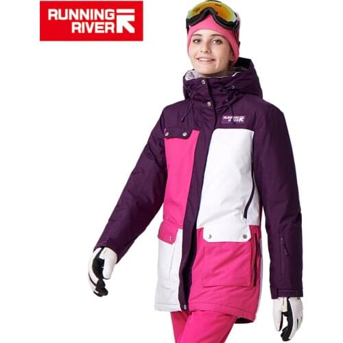 RUNNING RIVER Brand Women Snowboard Jackets For Winter Warm Mid-thigh Outdoor Sports Clothing High Quality Sport Jacket #A7022