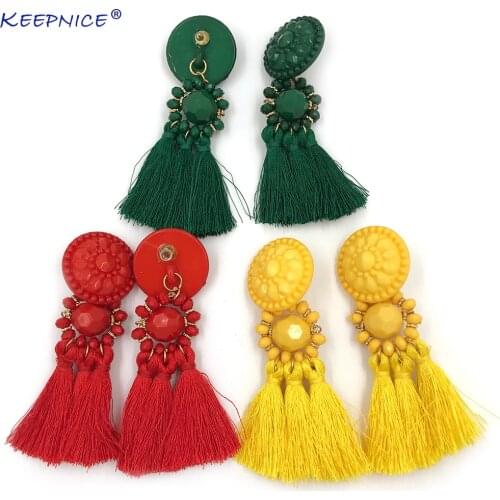 2019 New Bohemian Tassel Charm Drop Earrings For Summer Women Dangle Earrings Statement Female Brincos Jewelry Gifts