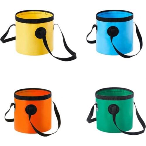 10L/20L Collapsible Bucket Portable Folding Bucket Water Bucket Container with Sturdy Handle for Backpacking Camping Outdoor