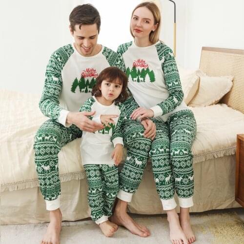 Family Matching Clothes Mother Father Daughter Son Kid pajamas Christmas clothes Clothes Mommy and Me Dad and I Pajama suit