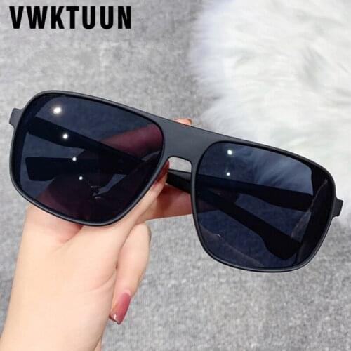 VWKTUUN Punk Square Sunglasses Men Women Driving Driver Shades Vintage Steampunk Sun Glasses For Men Mirror Glasses UV400 Oculos