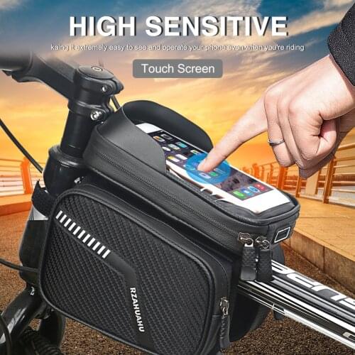 MTB Bag Pack Bicycle Accessories Bicycle Front Tube Bags Mobile Phone Case Front Frame Hard Shell Storage Bag