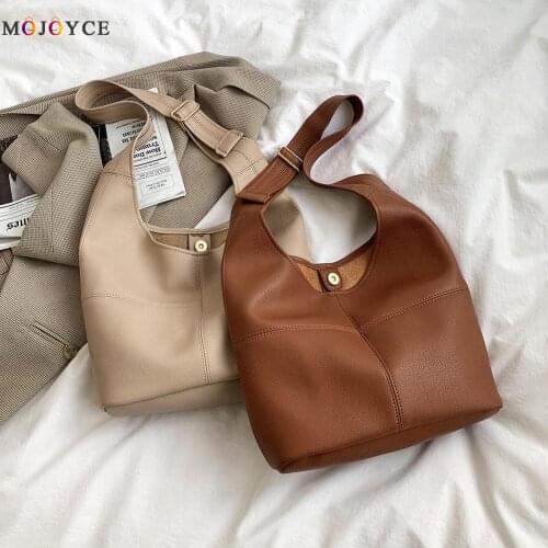 2pcs/set Fashion PU Leather Shoulder Crossbody Bags for Women 2020 Solid Color Handbag Large Capacity Street Tote Composite Set