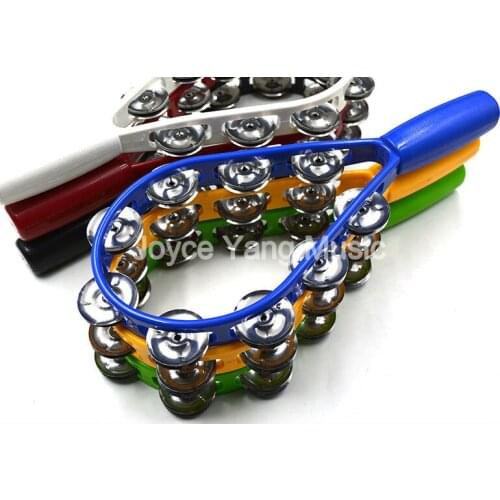 Alice Racket Shape Tambourine Percussion Handbell Ring Tambourine Free Shipping