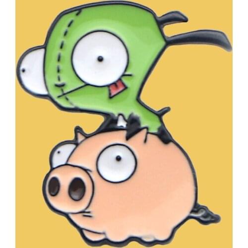 O335 Cartoon Funny Cute Metal Enamel Pins And Brooches For Lapel Pin Backpack Bags Badge Cool Gifts