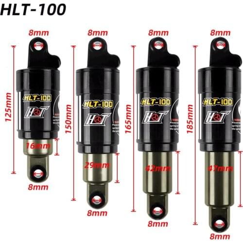 HLT100 bicycle Rear shock absorber 125mm/150mm/165mm/185mm 750/850/1000LBS Oil Spring Shock for mtb mountain bicycle accessories