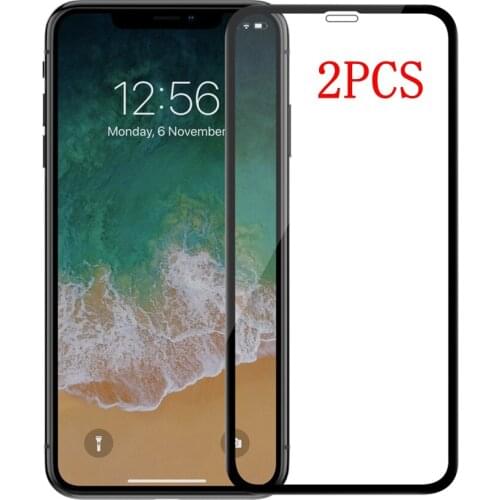 2PCS Full Glue Dust Proof Full Cover Tempered Glass For iPhone XS Screen Protector protective film For iPhone XR/ XS Max glass