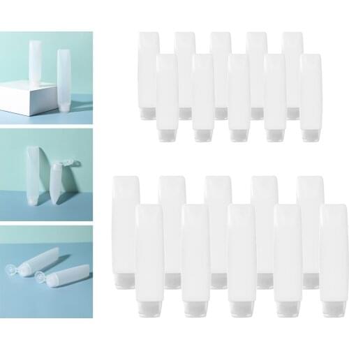 10PCS Clear Squeeze Soft Tubes Makeup Hotel for Cosmetic Shampoo Sunscreen