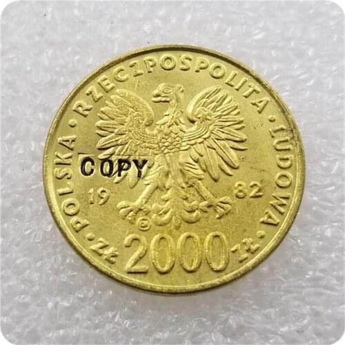 1982 POLAND 2000 ZLOTYCH GOLD POPE JOHN PAUL II Copy