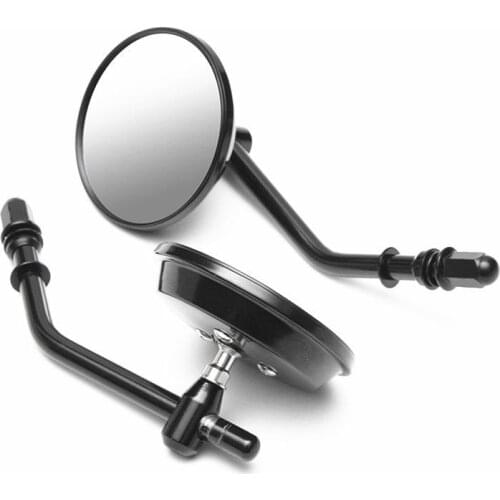 2x Motorcycle Chrome Round Rearview Mirrors For Harley Dyna Road Glide Sportster 1200 883 Chopper Bobber Touring