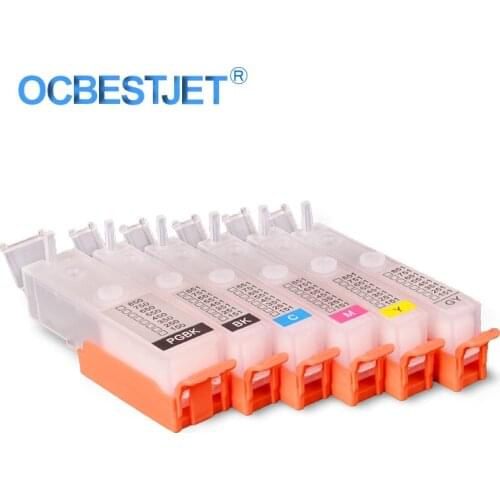 6Colors/Set For Canon PGI-150 CLI-151 Refillable Ink Cartridge With ARC Chip For Canon MG5610 MG6310 MG6610 MG7110 MG7510 IP8710